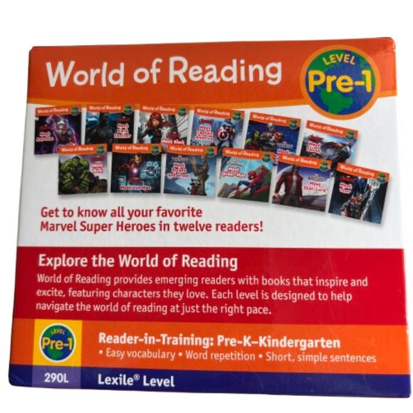 World Of Reading Level Pre-1 Marvel Set of 12 Meet The Super Heroes Book Set 3+ - Picture 2 of 3
